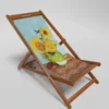 Chaise De Plage-impression - Chaise De Plage Pliable Tournesols Van Gogh - Chaise Pliante - Ajustable - Tissu Et Bois D'acacia FSC De Haute Qualité