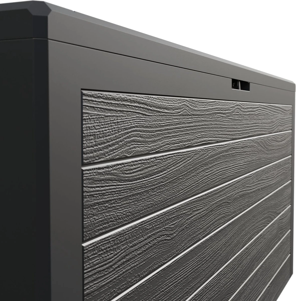 Coffre De Rangement Effet Bois 120 X 46 X 57 Cm Coffre Extérieur Avec Couvercle Rabattable Stockage Jardin 3 Coffre De Rangement Effet Bois 120 X 46 X 57 Cm Coffre Extérieur Avec Couvercle Rabattable Stockage Jardin – Image 3