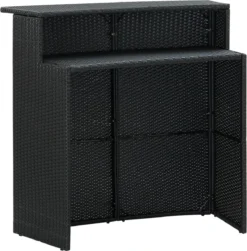 La Dolce Vita - Table GardenBar 4 Pièces Avec Chaises - Ensemble Meuble Bar - Ensemble Meuble Bar - Ensemble Coin Bar - Table Haute Avec Tabourets - Ensemble Bistro Avec Table Et Chaises Avec Coussins Noir -Jardin Meubles Magasin 1181x1200 9