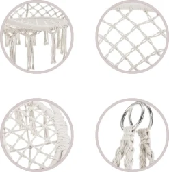 Chaise Suspendue Boho - Chaise Suspendue Tressée - Chaise Relax - Swing - Chaise à Bascule Crème - Chaise Suspendue Intérieure - Chaise Suspendue Extérieure -Jardin Meubles Magasin 1182x1200 6