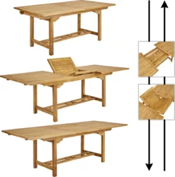 NATERIAL - Table De Jardin ANTEA - 6 à 10 Personnes - Table De Jardin Extensible - 180/240 X 100 X 75 Cm - Teck FSC - Table Extensible - Table De Jardin - Table En Bois -Jardin Meubles Magasin 1187x1200 11