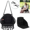 Chaise Suspendue Pour Intérieur Et Extérieur. Avec Oreiller, Porte-gobelet, Compartiment Livre Et Housse De Protection Chaise Suspendue Macramé Basket Pour Adultes Et Enfants. Peut Supporter Jusqu'à 125 Kg. VITA5 (Zwart)