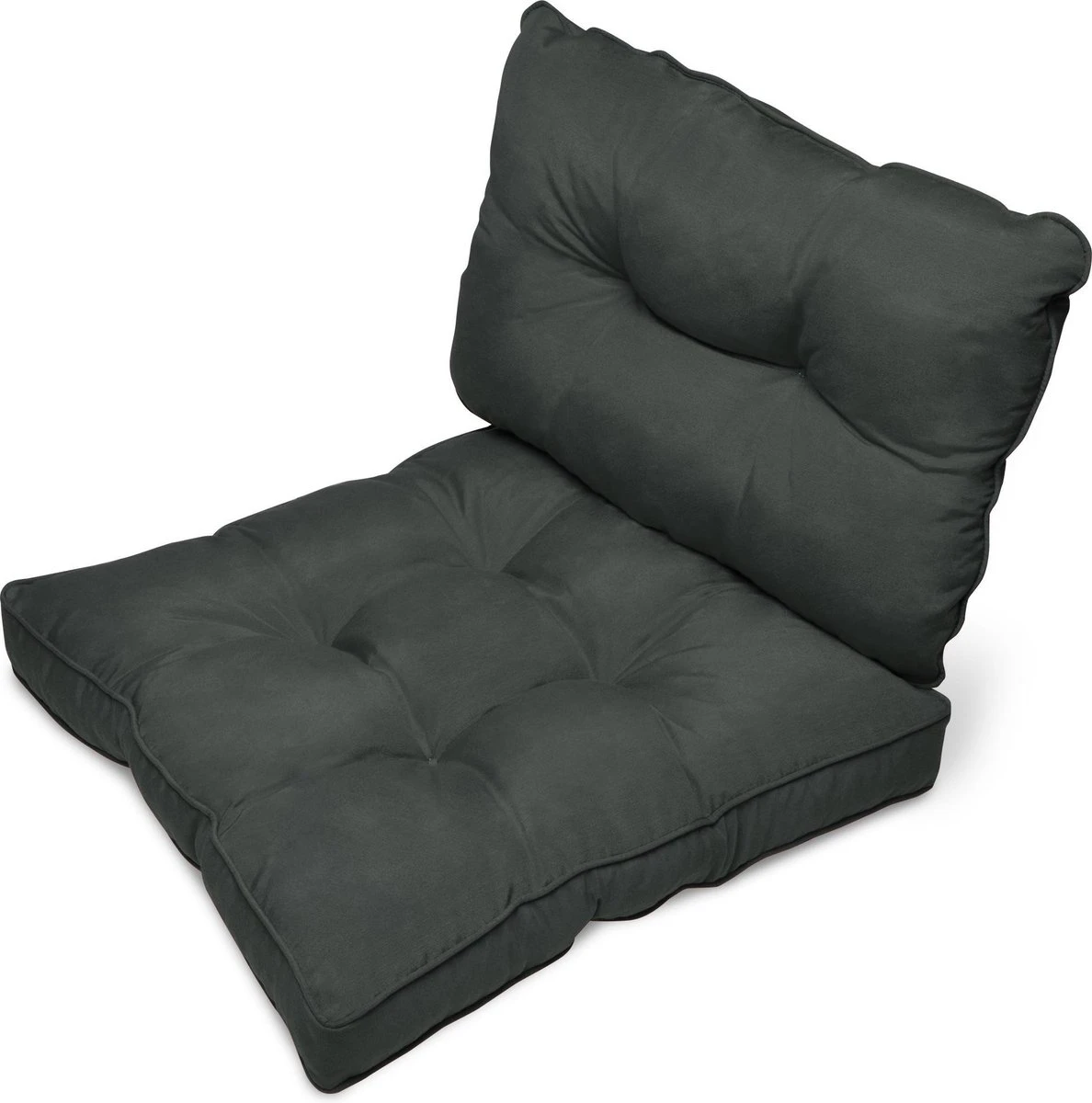 Beautissu Coussin D' Plein Air Résistant à L'eau 60x60x10 Cm - Coussin D'assise Coussin Grijs Pour Salon De Mobilier De Jardin - Flair Lounge 4 Beautissu Coussin D' Plein Air Résistant à L'eau 60x60x10 Cm - Coussin D'assise Coussin Grijs Pour Salon De Mobilier De Jardin - Flair Lounge – Image 4