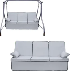 Gardenista Balançoire De Jardin Hamac Canapé Kussen Auvent Meubilair De Terrasse Extérieur Kussen De Remplacement Assis Résistant à L'eau Doux Et Confortable Canapé 3 Places -Jardin Meubles Magasin 1188x1200 20