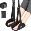 Supregear Avion Repose-Pieds Hamac, Réglable Et Portable Séparé Pied Hamac Sous Le Bureau Pour Vol Bureau Maison Confortable Accessoires De Voyage Accessoires Femmes Hommes, Zwart