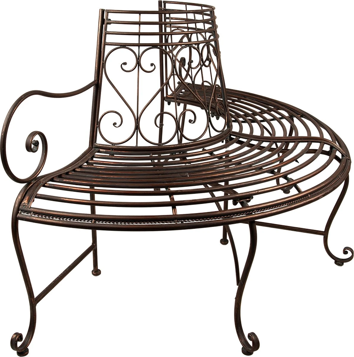 Clayre & Eef Banc De Jardin 160*82*87 Cm Brun Zwart Banc En Fer Banc D'Extérieur Jardin Mobilier De Jardin De Jardin 2 Clayre & Eef Banc De Jardin 160*82*87 Cm Brun Zwart Banc En Fer Banc D'Extérieur Jardin Mobilier De Jardin De Jardin – Image 2