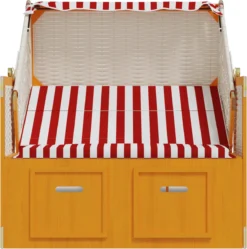 La Dolce Vita - Chaise De Plage à Baldaquin Poly Rotin Et Bois Massif Rouge Et Blanc -Jardin Meubles Magasin 1190x1200 3