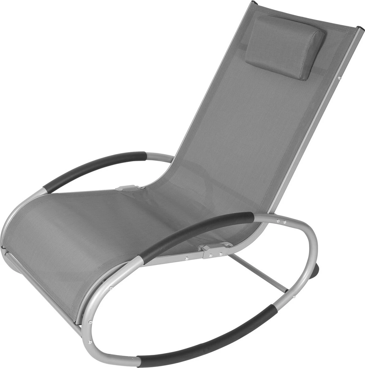 Chaise à Bascule D'extérieur Confortable Kamyra® - Chaise De Jardin, Chaises De Jardin De Jardin - Pour Adultes Et Enfants - Aluminium - Grijs 5 Chaise à Bascule D'extérieur Confortable Kamyra® - Chaise De Jardin, Chaises De Jardin De Jardin - Pour Adultes Et Enfants - Aluminium - Grijs – Image 5