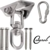 Système De Suspension à Crochet De Plafond Comrob Heavy Duty Pour BÉTON Et BOIS Crochet De Suspension Avec Mousqueton Chaise Suspendue, Sac De Frappe, Hamac, Etc. - Acier Inoxydable Jusqu'à 550 Kg
