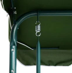 Rocket Balançoire De Jardin Nancy's Benbrook - Banc De Balançoire - Auvent Réglable - Métal - Vert - Wit - Polyester - Mousse - -Jardin Meubles Magasin 1192x1200 1