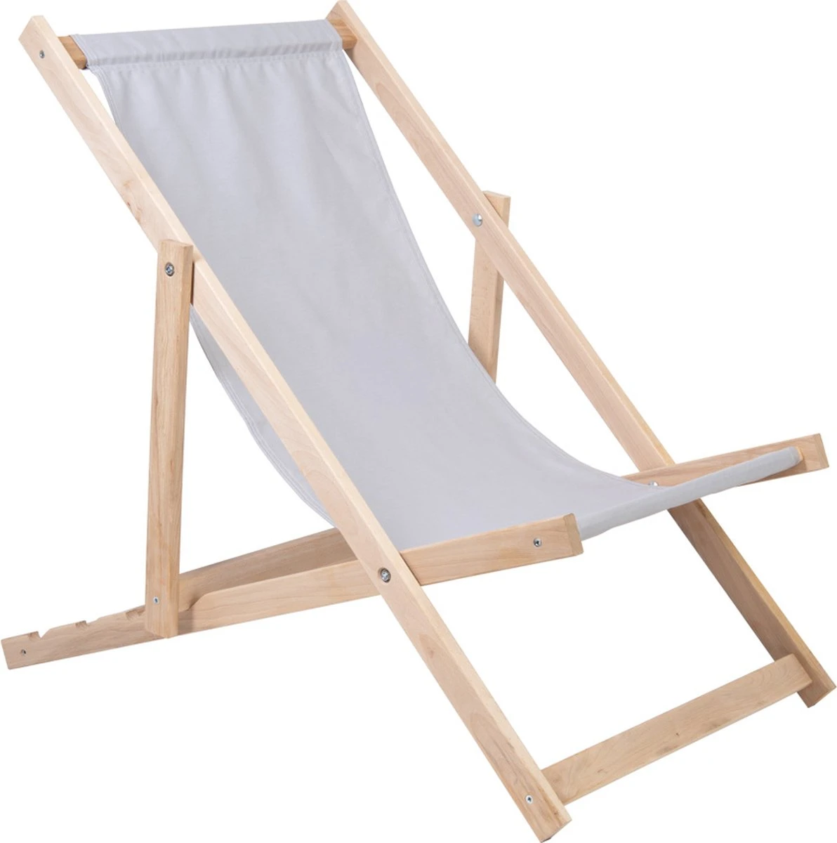 Chaise De Plage Holtaz Chaise Longue Confortable Pliable En Bois Avec Hauteur De Couchage Réglable - Gris 1 Chaise De Plage Holtaz Chaise Longue Confortable Pliable En Bois Avec Hauteur De Couchage Réglable - Gris