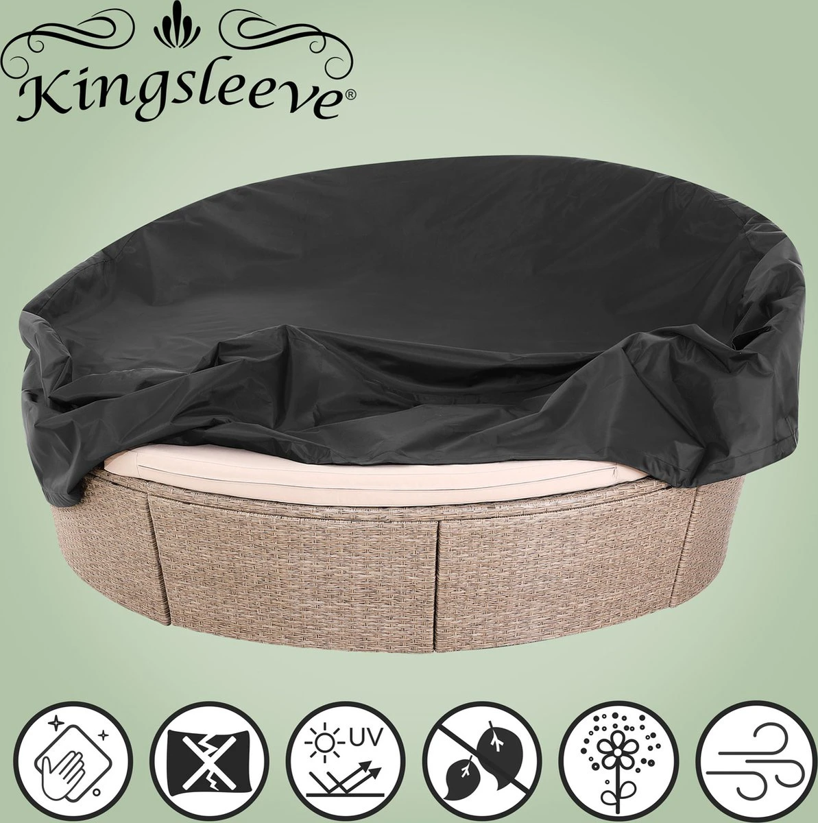 Kingsleeve Solar Island 188x50cm Tissu Oxford Rond Indéchirable Coupe-Vent 3 Kingsleeve Solar Island 188x50cm Tissu Oxford Rond Indéchirable Coupe-Vent – Image 3