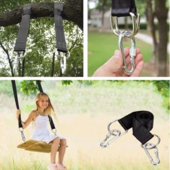 Fixation De Balançoire 150 Cm Fixation Pour Hamac Ensemble De 2 Sangles De Suspension Pour Hamac Et 2 Anneaux En Forme De D Pour Jardin, Camping, Voyage, Plage, Cour Capacité De Charge De 500 Kg -Jardin Meubles Magasin 1194x1200