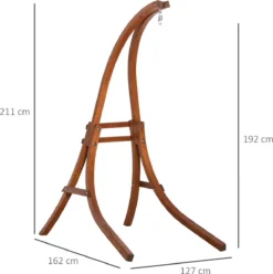 Support Pour Fauteuil Suspendu Pour Intérieur Et Extérieur - Fauteuil Suspendu Standard Extérieur - Chaises De Jardin De Jardin - Bois De Mélèze - 127L X 162T X 211H Cm 13 Support Pour Fauteuil Suspendu Pour Intérieur Et Extérieur - Fauteuil Suspendu Standard Extérieur - Chaises De Jardin De Jardin - Bois De Mélèze - 127L X 162T X 211H Cm -Jardin Meubles Magasin 1194x1200 3