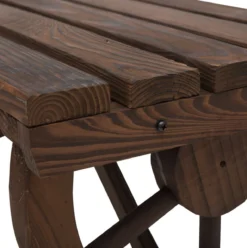 Banc De Jardin Nancy's Lealman - Meubles De Jardin - 2 Places - Design Rustique - Marron - Massief Hout - 105 X 50 X 53 Cm -Jardin Meubles Magasin 1195x1200 1