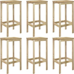 La Dolce Vita - Table GardenBar 7 Pièces Avec Chaises - Ensemble Meuble Bar - Ensemble Meuble Bar - Ensemble Coin Bar - Table Haute Avec Tabourets - Ensemble Bistro Avec Table Et Chaises Bois De Pin Imprégné -Jardin Meubles Magasin 1197x1200 14