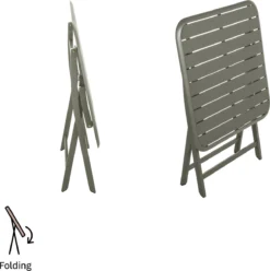 NATERIAL - Table De Jardin Carrée IDAHO - Table Pliante - 75 X 75 X 75 Cm - 2 Personnes - Aluminium - Vert - Table D'appoint - Pliable - Table De Jardin -Jardin Meubles Magasin 1197x1200 20