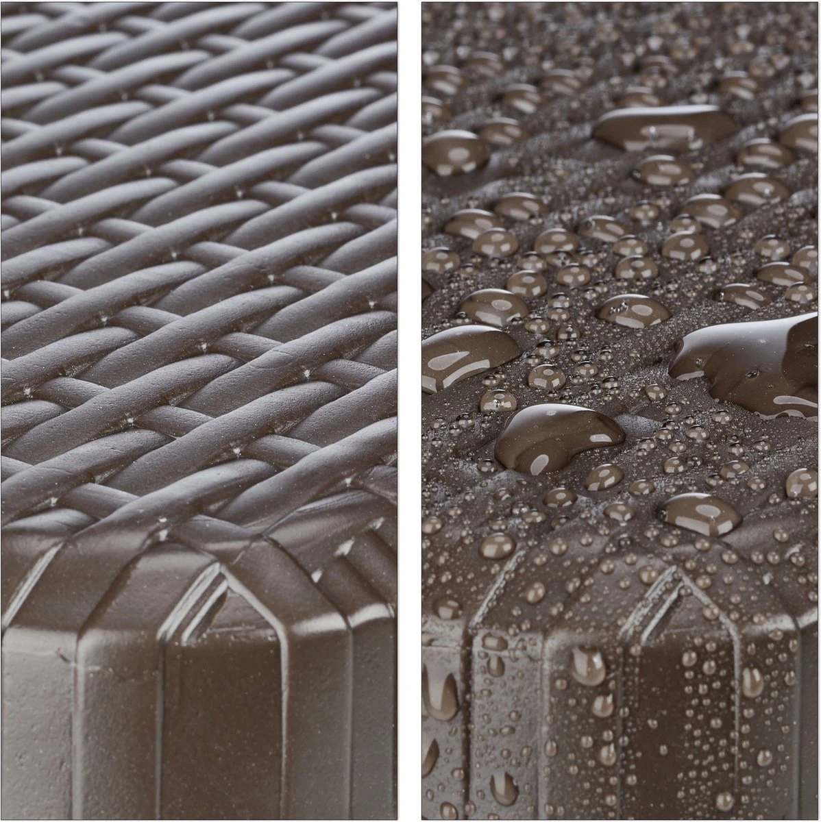 Relaxdays Table De Jardin Rotin BASTIAN Pliable, Table D'appoint, Table à Manger, Jardin, Véranda Marron, Rectangulaire 10 Relaxdays Table De Jardin Rotin BASTIAN Pliable, Table D'appoint, Table à Manger, Jardin, Véranda Marron, Rectangulaire – Image 10