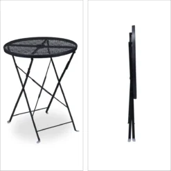 Relaxdays Table De Balcon Pliante - Table D'appoint De Jardin - Table De Jardin Ronde - Table Bistrot - Noir 15 Relaxdays Table De Balcon Pliante - Table D'appoint De Jardin - Table De Jardin Ronde - Table Bistrot - Noir -Jardin Meubles Magasin 1198x1200 19