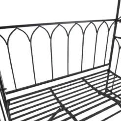 Banc Rose Patchogue De Nancy's - Arche De Rose - Banc De Jardin - Banc Arbor - Métal - Zwart - 115 X 50 X 203 Cm -Jardin Meubles Magasin 1198x1200 6