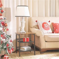 Songmics VASAGLE Tables De Chevet De Chevet, Ensemble De 2 Tables D'appoint, Petites Tables Basses Avec étagères à Grille Réglables, Design Industriel, Vintage Marron-noir LET24X -Jardin Meubles Magasin 1199x1200 4