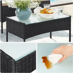 Hoppa! Meubles De Jardin Poly Rotin Meubles De Balcon Ensemble De Salon De Groupe De Sièges - Avec Canapé 2 Places. Quelques Chaises. Table Et Coussin D'assise Anthracite 10 Hoppa! Meubles De Jardin Poly Rotin Meubles De Balcon Ensemble De Salon De Groupe De Sièges - Avec Canapé 2 Places. Quelques Chaises. Table Et Coussin D'assise Anthracite -Jardin Meubles Magasin 1199x1200 9