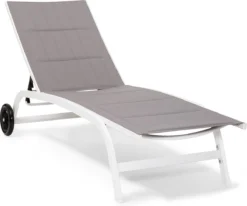 Chaise De Jardin Blumfeldt Limala - Chaise Longue - Chaise Relax - Dossier Réglable En 6 Positions - 2 Rabats - Capacité De Charge : 150 Kg Max.