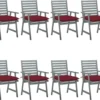 Prolenta Premium - Chaises De Jardin De Jardin 8 Pcs Avec Coussins En Bois D'acacia Massif