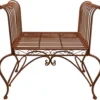 Chaise De Bistrot 76*41*71 Cm Marron Fer Chaise De Patio Chaise De Jardin Chaise De Balcon
