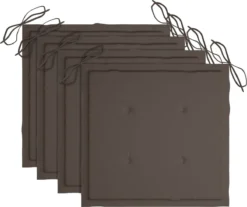 Prolenta Premium - Chaises De Jardin De Jardin 4 Pcs Avec Coussins Taupe En Teck Massif -Jardin Meubles Magasin 1200x1004 4