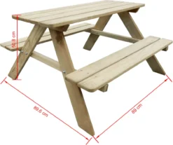 Prolenta Premium - Table De Pique-nique Pour Enfants 89x89,6x50,8 Cm Pin - Table - Table De Jardin - Tables De Tables De Jardin -Jardin Meubles Magasin 1200x1007 4