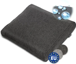 Bomoe Ilano - Coussin De Dossier Lounge Plein Air 70x40cm - Coussin De Jardin épaisseur 10cm, Lavable & Protection UV - Anthracite