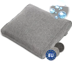 Bomoe Ilano - Coussin De Dossier Lounge Plein Air 70x40cm - Coussin De Jardin épaisseur 10cm, Lavable & Protection UV - Gris Clair