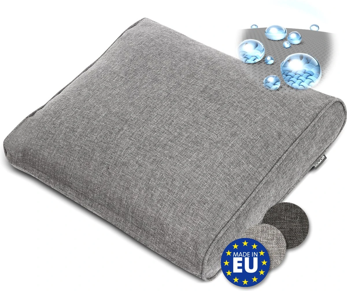 Bomoe Ilano - Coussin De Dossier Plein Air Lounge 50x40cm - Coussin De Jardin épaisseur 10cm, Lavable & Protection UV - Gris Clair 1 Bomoe Ilano - Coussin De Dossier Plein Air Lounge 50x40cm - Coussin De Jardin épaisseur 10cm, Lavable & Protection UV - Gris Clair