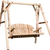 Outsunny Hollywood Balançoire Balançoire De Jardin 2 Places Porche Balançoire Suspendu Banc Bois Massif 84A-086V01