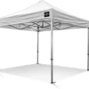Tente De Fête Easy-Up 3x3 M - Tente Pliante Professionnelle GO-UP50 Aluminium Blanc Incl. Sac De Transport Gratuit Sur Roulettes Et Kit D'arrimage Avec Piquets
