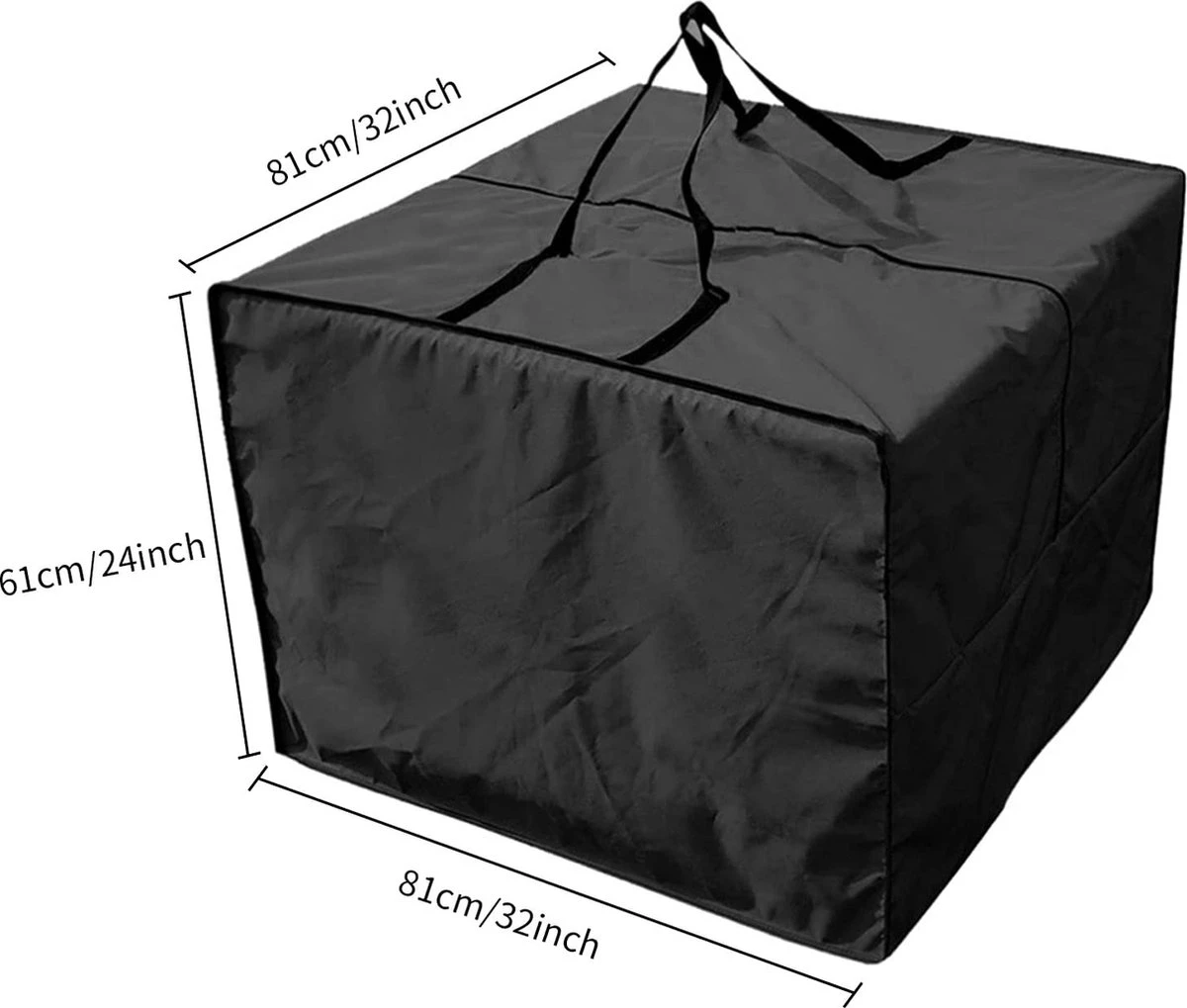 Bekasa Coussin De Jardin Rangement - Coussin D'assise Coussin De Jardin Plein Air Sac Housse De Protection Coussin De Jardin, Pour Mobilier De Jardin, Coussin D'assise, Imperméable, 81 X 81 X 61 Cm, Noir 4 Bekasa Coussin De Jardin Rangement - Coussin D'assise Coussin De Jardin Plein Air Sac Housse De Protection Coussin De Jardin, Pour Mobilier De Jardin, Coussin D'assise, Imperméable, 81 X 81 X 61 Cm, Noir – Image 4