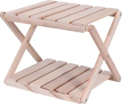 Table D'appoint En Bois Pour Le Jardin 38,5 Cm - Mobilier De Jardin / Mobilier De Camping - Table De Jardin - Table Pliante / Table Pliante