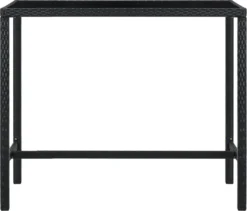 Ensemble De Bar De Jardin Premium - Ensemble De Bar De Jardin 5 Pièces Avec Coussins Poly Rotin Noir -Jardin Meubles Magasin 1200x1023 3