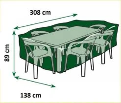 Housse De Protection Pour Ensemble De Jardin - Table Avec 8 Chaises - 308 X 138 X 89 Cm - VERT 15 Housse De Protection Pour Ensemble De Jardin - Table Avec 8 Chaises - 308 X 138 X 89 Cm - VERT -Jardin Meubles Magasin 1200x1024 5