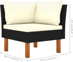 Prolenta Premium - Ensemble De Salon 3 Pièces Polyrotin Et Bois D'eucalyptus Massif - Maison Et Jardin -Jardin Meubles Magasin 1200x1025 3