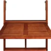 WsAj Home Table De Balcon Suspendue Pliable Avec Bois D'Acacia Certifié FSC® - 64 X 45 Cm - Table De Balcon Compacte
