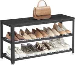 Table Basse Industrielle - Avec Rangements - Meuble TV - Sans Tiroir - Rectangulaire - Rural - Bois - 88x30x45cm