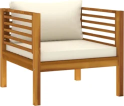 Furniture Limited - Ensemble De Salon 5 Pièces Avec Coussins De Couleur Crème En Bois D'acacia Massif 16 Furniture Limited - Ensemble De Salon 5 Pièces Avec Coussins De Couleur Crème En Bois D'acacia Massif -Jardin Meubles Magasin 1200x1030 4