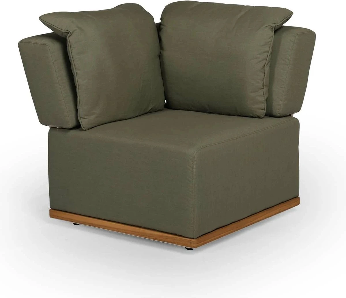 Tierra Outdoor Lounge Set Valkery Left - Grand Canapé D'angle - Aluminium - Tous Temps - Teck - Vert 7 Tierra Outdoor Lounge Set Valkery Left - Grand Canapé D'angle - Aluminium - Tous Temps - Teck - Vert – Image 7