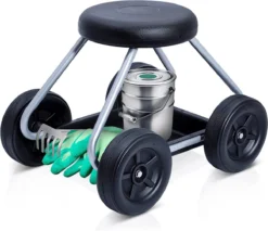 Onirique - Chaise De Jardin Sur Roues - Tabouret De Jardin Sur Roues - Tabouret - Tabouret De Jardin - Chaise De Jardin - Jardinage