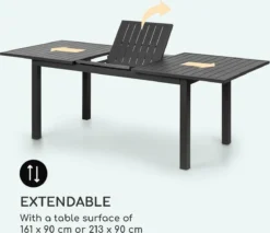 Table De Jardin Blumfeldt Toledo 213 X 90 Cm - à Rallonge - Structure En Aluminium Stable Avec Revêtement En Poudre - Anthracite 13 Table De Jardin Blumfeldt Toledo 213 X 90 Cm - à Rallonge - Structure En Aluminium Stable Avec Revêtement En Poudre - Anthracite -Jardin Meubles Magasin 1200x1035 3