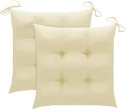 Prolenta Premium - Chaises De Jardin De Jardin 2 Pcs Avec Coussins Blanc Crème En Teck Massif -Jardin Meubles Magasin 1200x1038 2