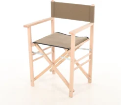 Colormeester.nl - Ensemble Bistro Maury Anis - Ensemble De Balcon - Pliable - Bois De Hêtre - Tissu D' Plein Air - Sunbrella| Anthracite / Rouge / Vert / Blauw Rayé