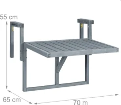 Balcon De Table Pliante Relaxdays - Table De Balcon En Bois Pliable - Petite Balustrade De Balcon De Table Suspendue -Jardin Meubles Magasin 1200x1040 8